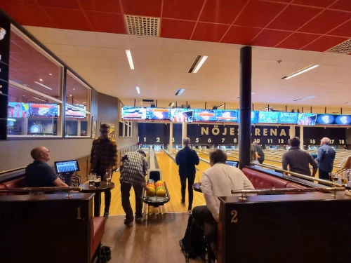 Team activity, bowling